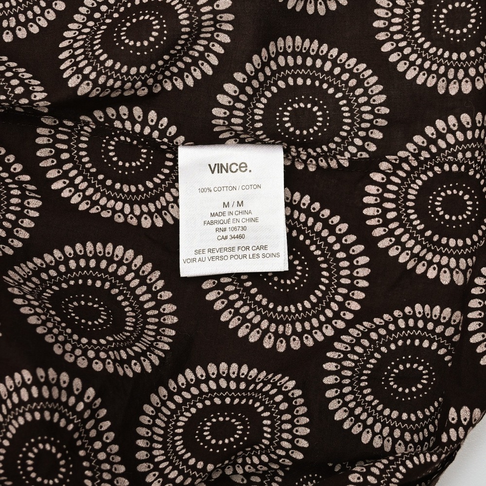 Vince Men's Medium Button‎ Up L/S Shirt Geometric Casual Soft Lightweight Preppy - Picture 8 of 9